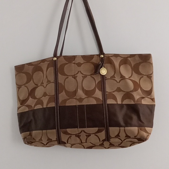 Coach signature stripe large tote bag - Picture 9 of 9